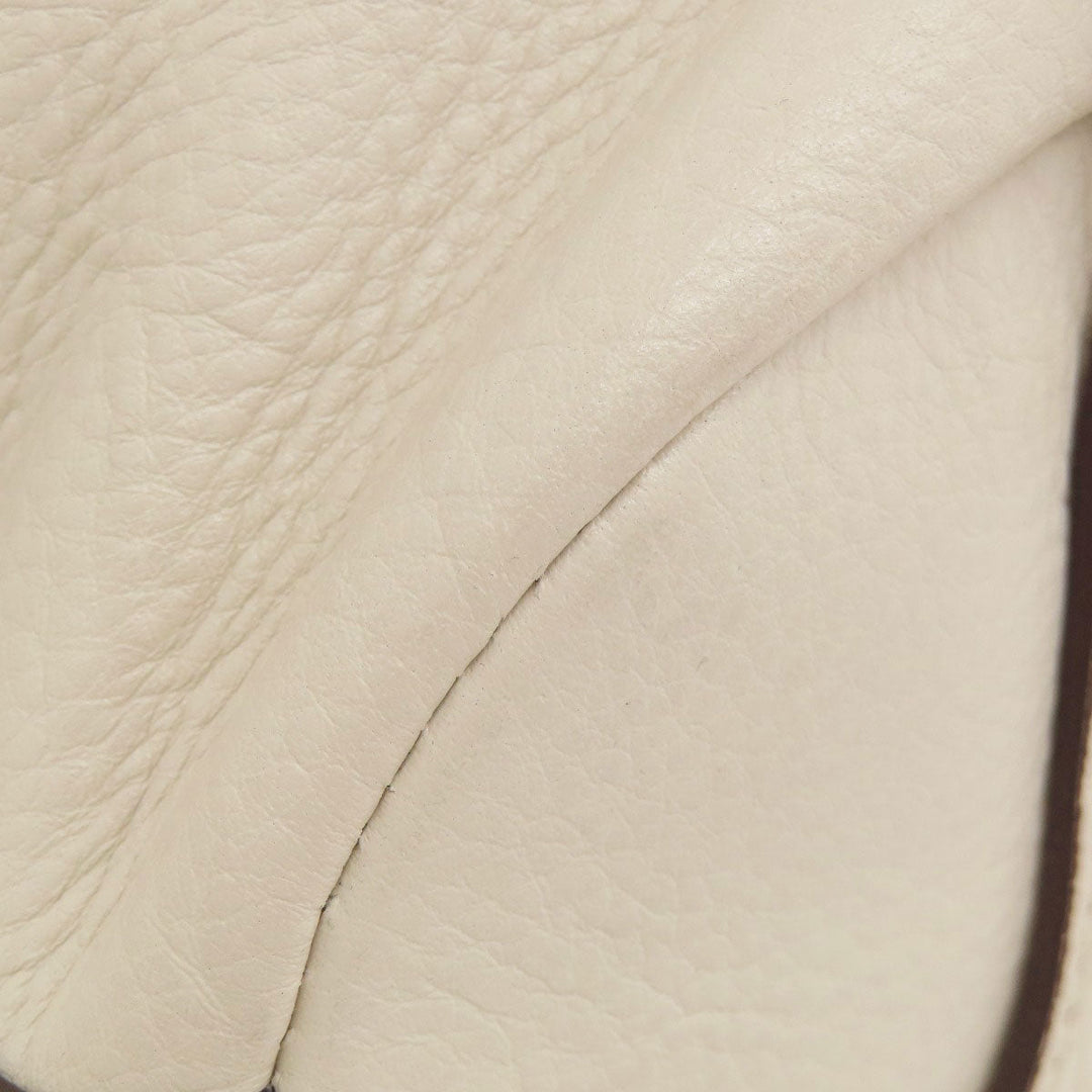 MICHAEL KORS Handbag leather white logo 2WAY Women Used Authentic