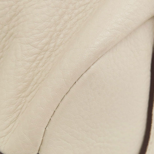 MICHAEL KORS Handbag leather white logo 2WAY Women Used Authentic