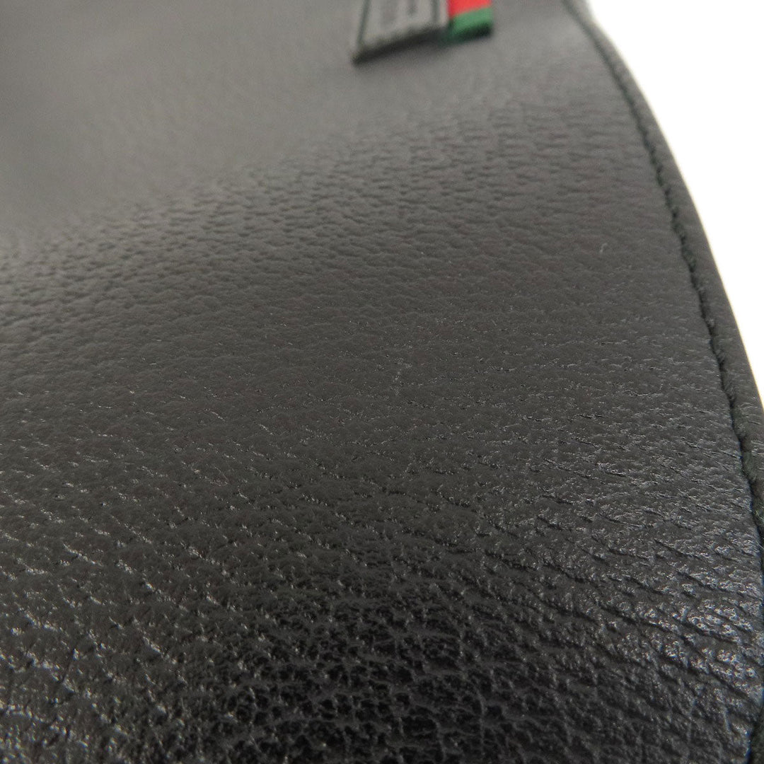 GUCCI Shoulder Bag 450973 leather black Long Shoulder Sherry Line unisex(Unisex) Used Authentic