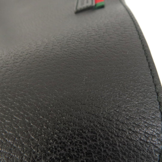 GUCCI Shoulder Bag 450973 leather black Long Shoulder Sherry Line unisex(Unisex) Used Authentic