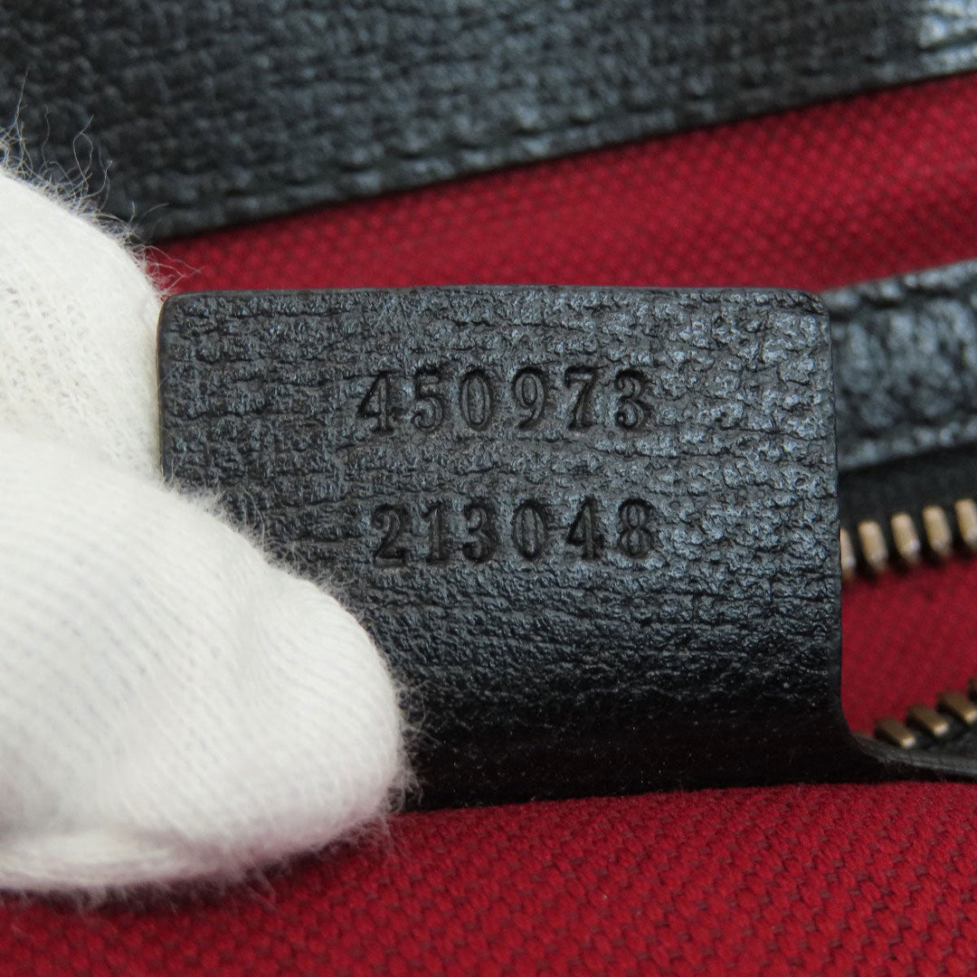 GUCCI Shoulder Bag 450973 leather black Long Shoulder Sherry Line unisex(Unisex) Used Authentic