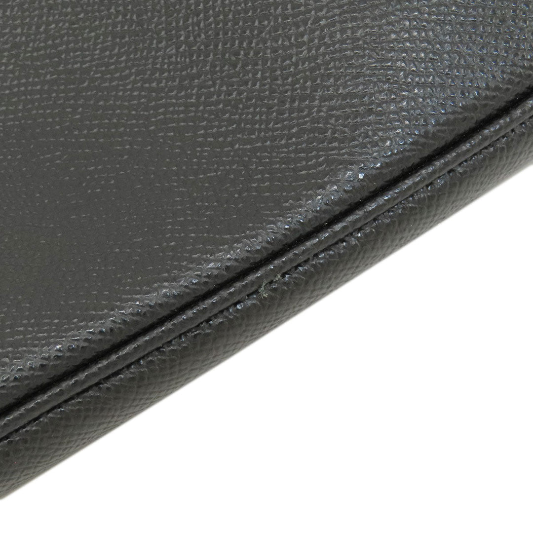 COACH Tote Bag C2842 leather black 2WAY Women Used Authentic