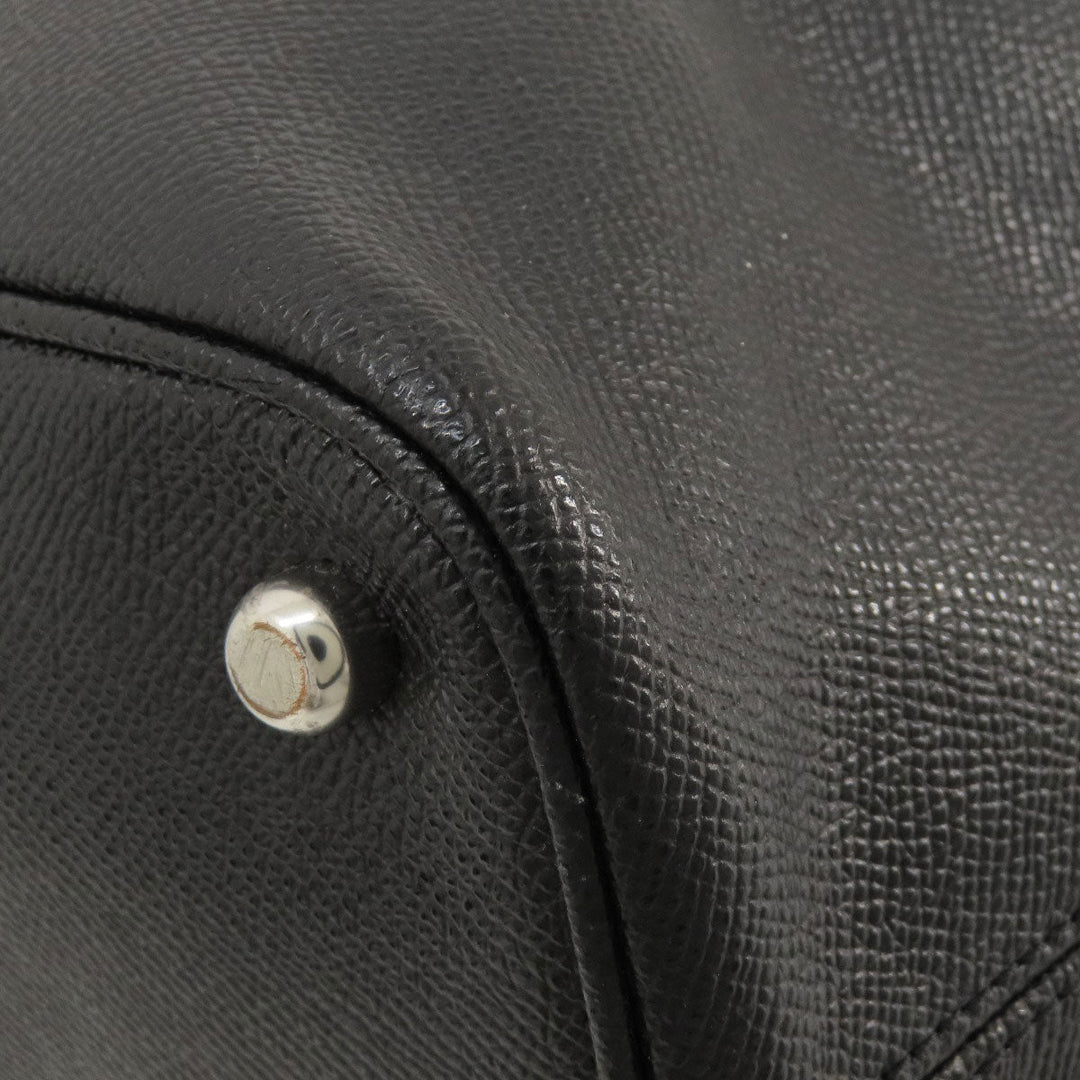 COACH Tote Bag C2842 leather black 2WAY Women Used Authentic