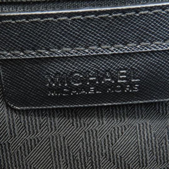 MICHAEL KORS Shoulder Bag leather black Long Shoulder Studs Women Used Authentic