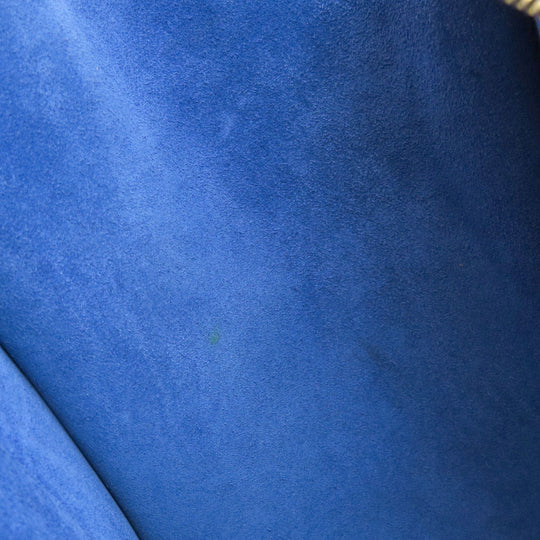 CELINE Tote Bag leather blue Luggage mini Women Used Authentic