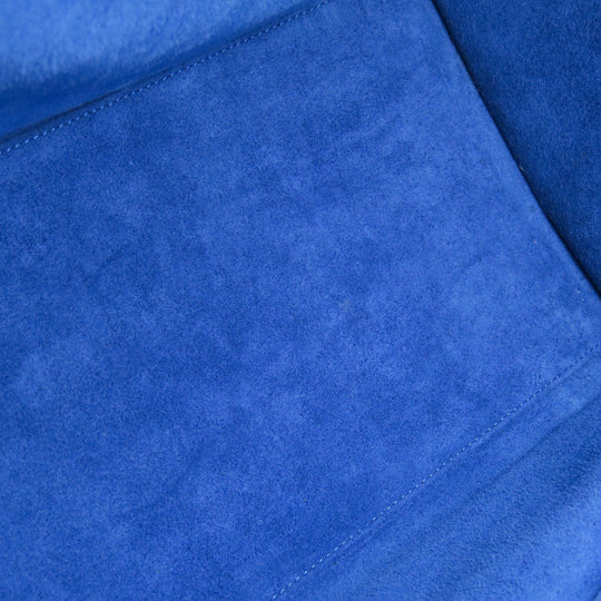 CELINE Tote Bag leather blue Luggage mini Women Used Authentic