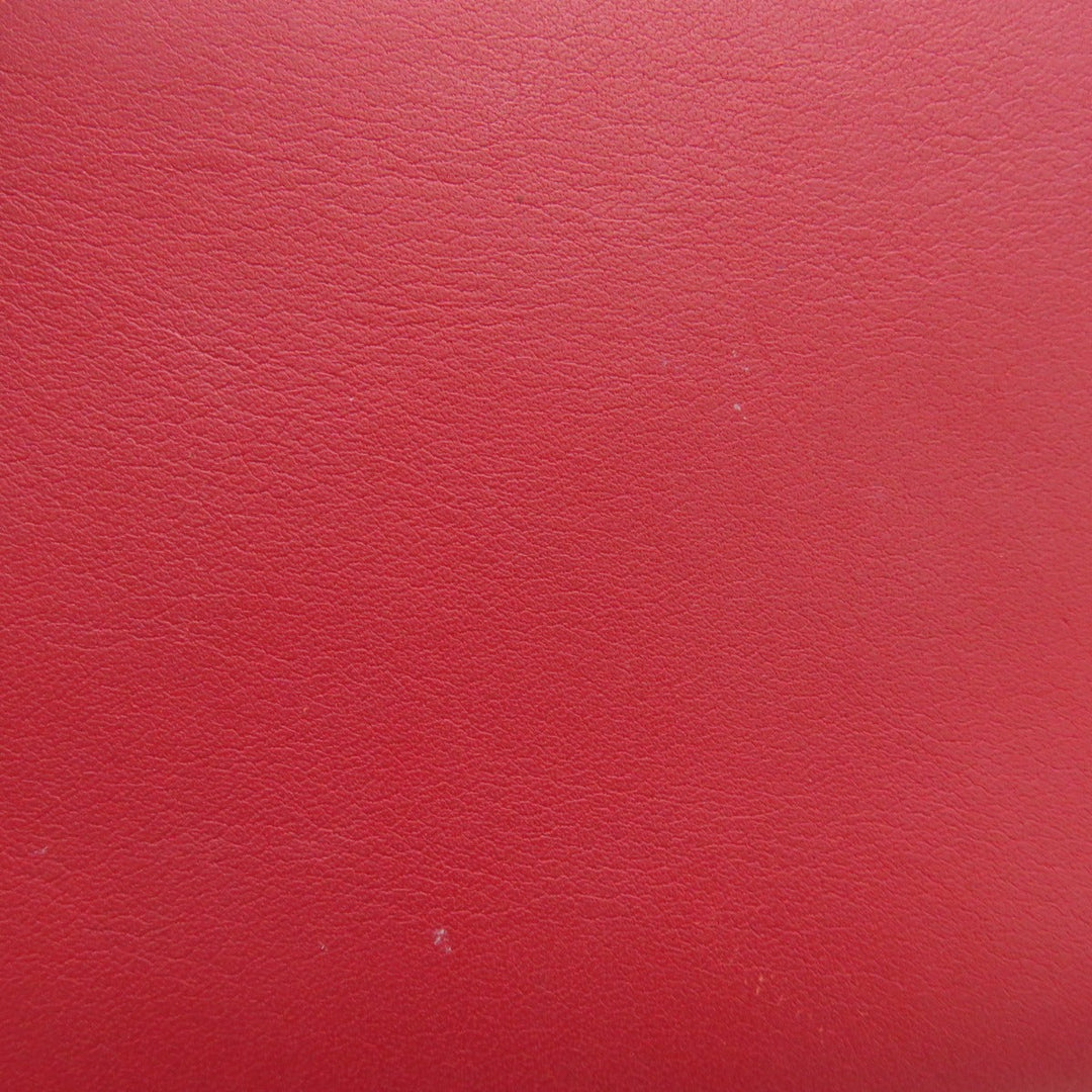 GUCCI Long Wallet Purse 453158 Calfskin Red Bamboo Women Used Authentic
