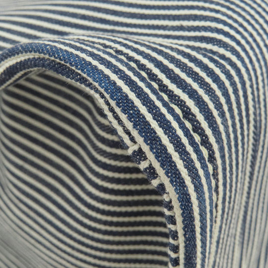 CELINE Shoulder Bag canvas blue Square Hippo Stripe Women Used Authentic