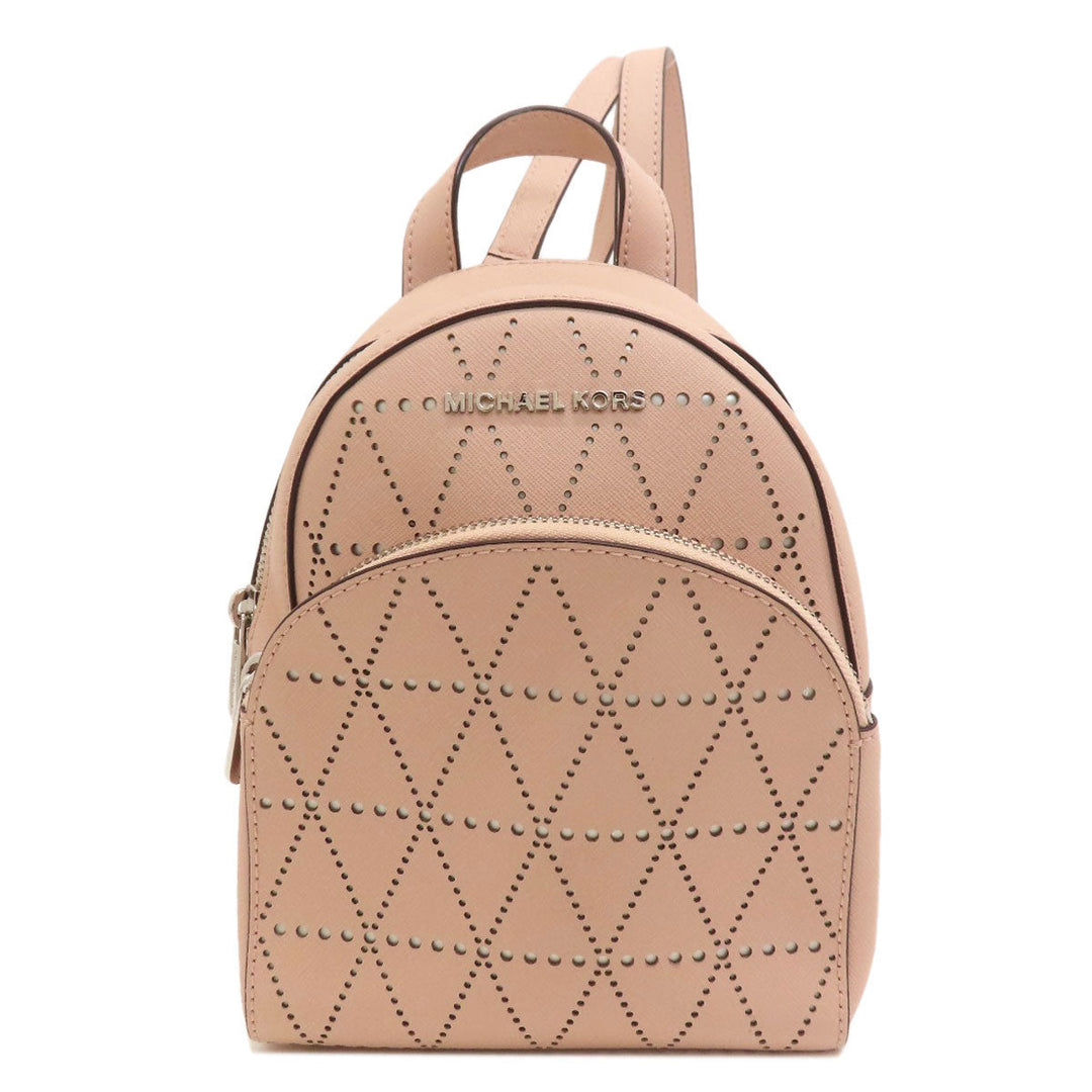MICHAEL KORS Backpack leather pink logo punching