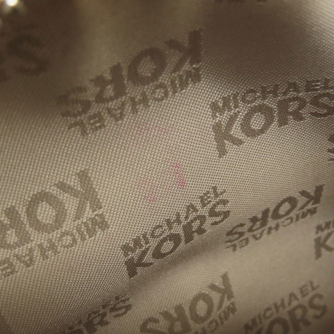 MICHAEL KORS Backpack leather pink logo punching