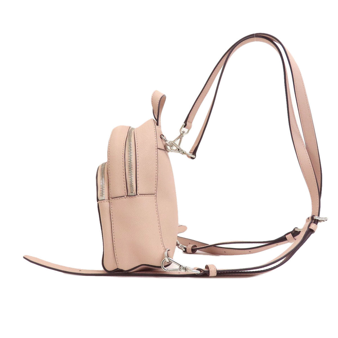 MICHAEL KORS Backpack leather pink logo punching