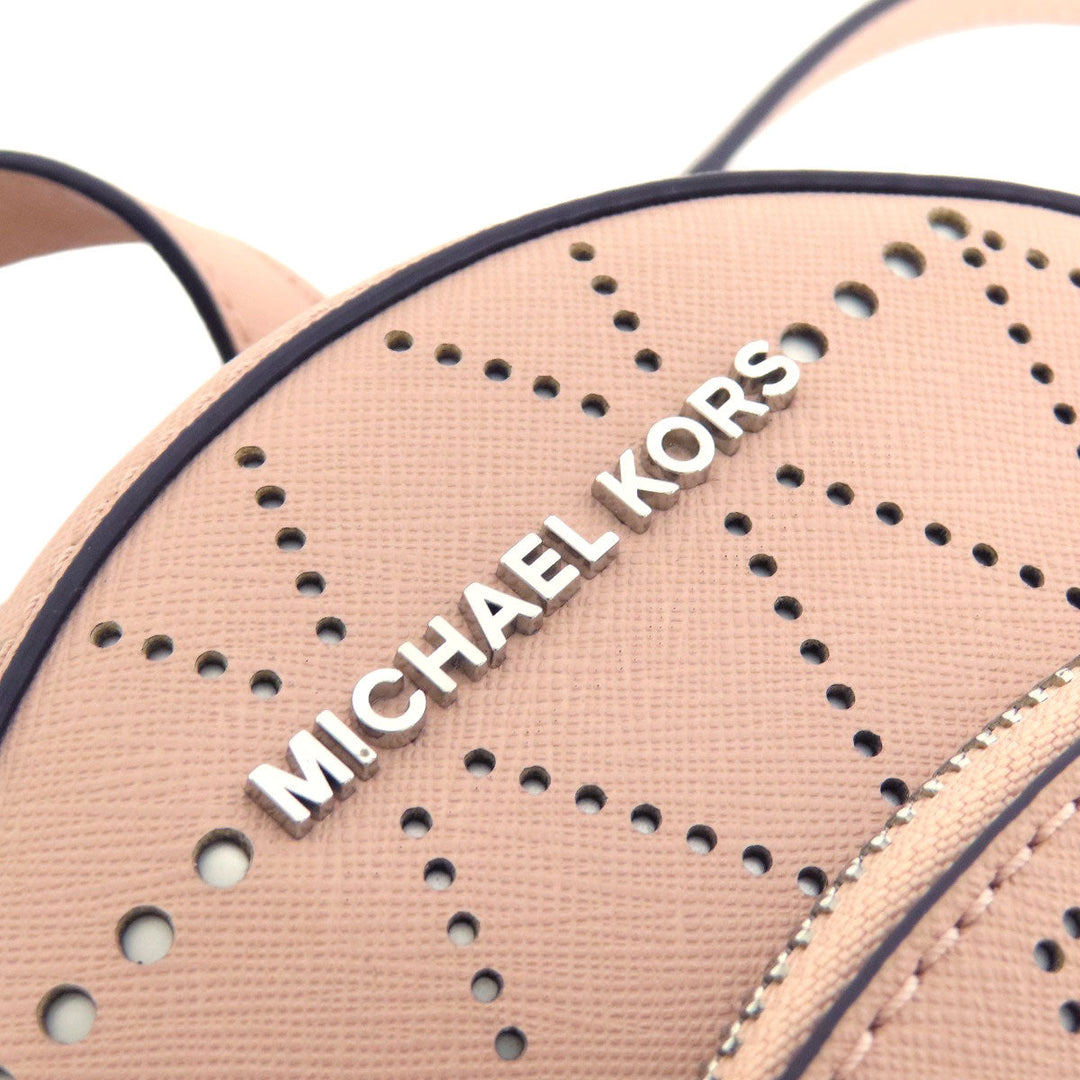 MICHAEL KORS Backpack leather pink logo punching