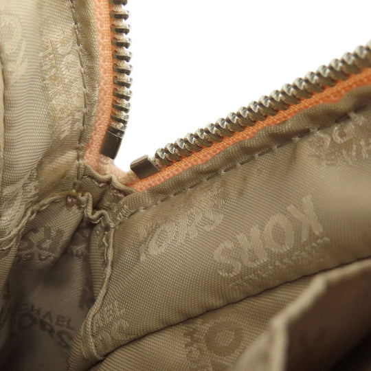 MICHAEL KORS Backpack leather pink logo punching