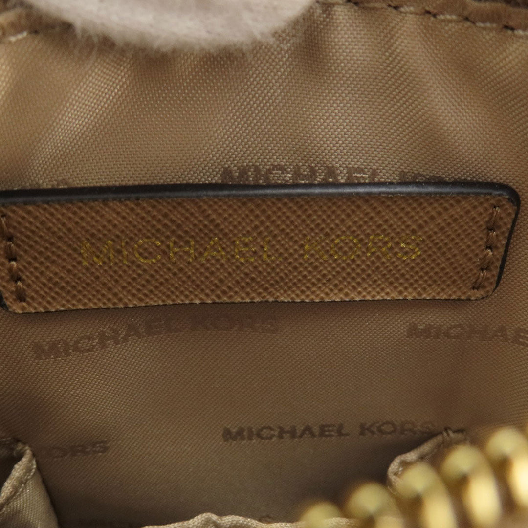 MICHAEL KORS Handbag leather black Fireworks motif 2WAY Women Used Authentic