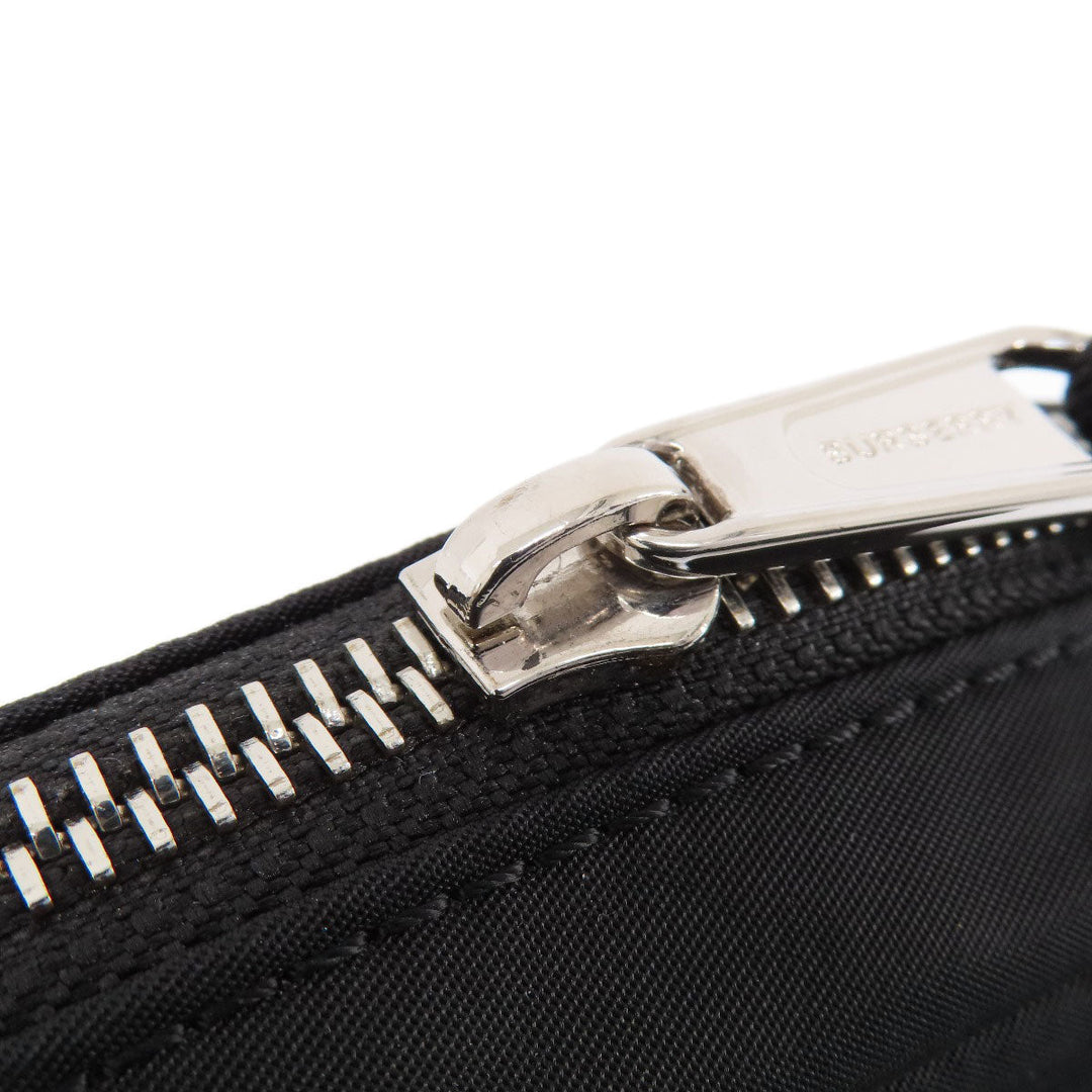 BURBERRY Hip bag Nylon black logo Women Used Authentic