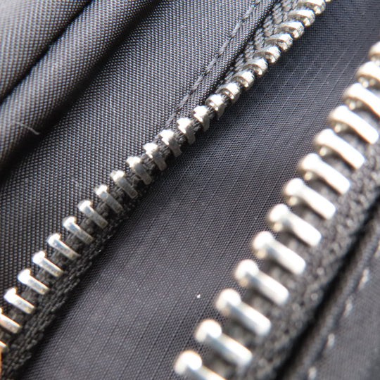 BURBERRY Hip bag Nylon black logo Women Used Authentic