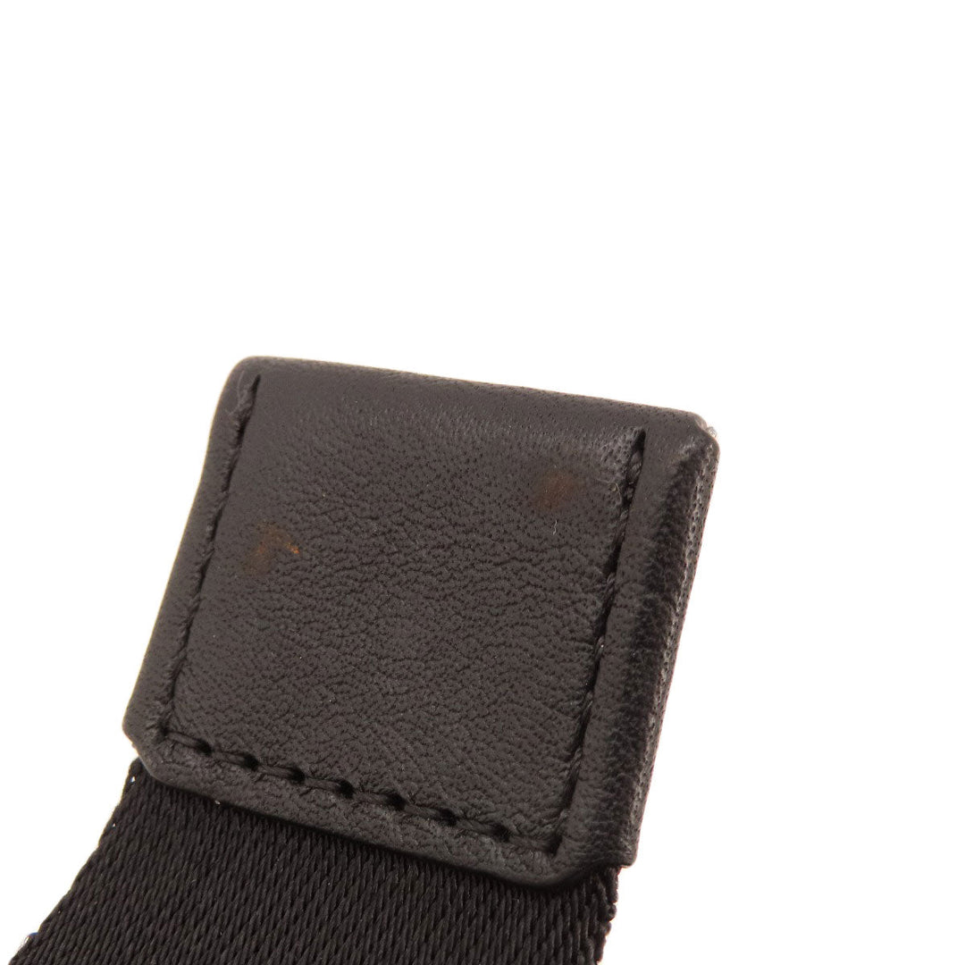 BURBERRY Hip bag Nylon black logo Women Used Authentic