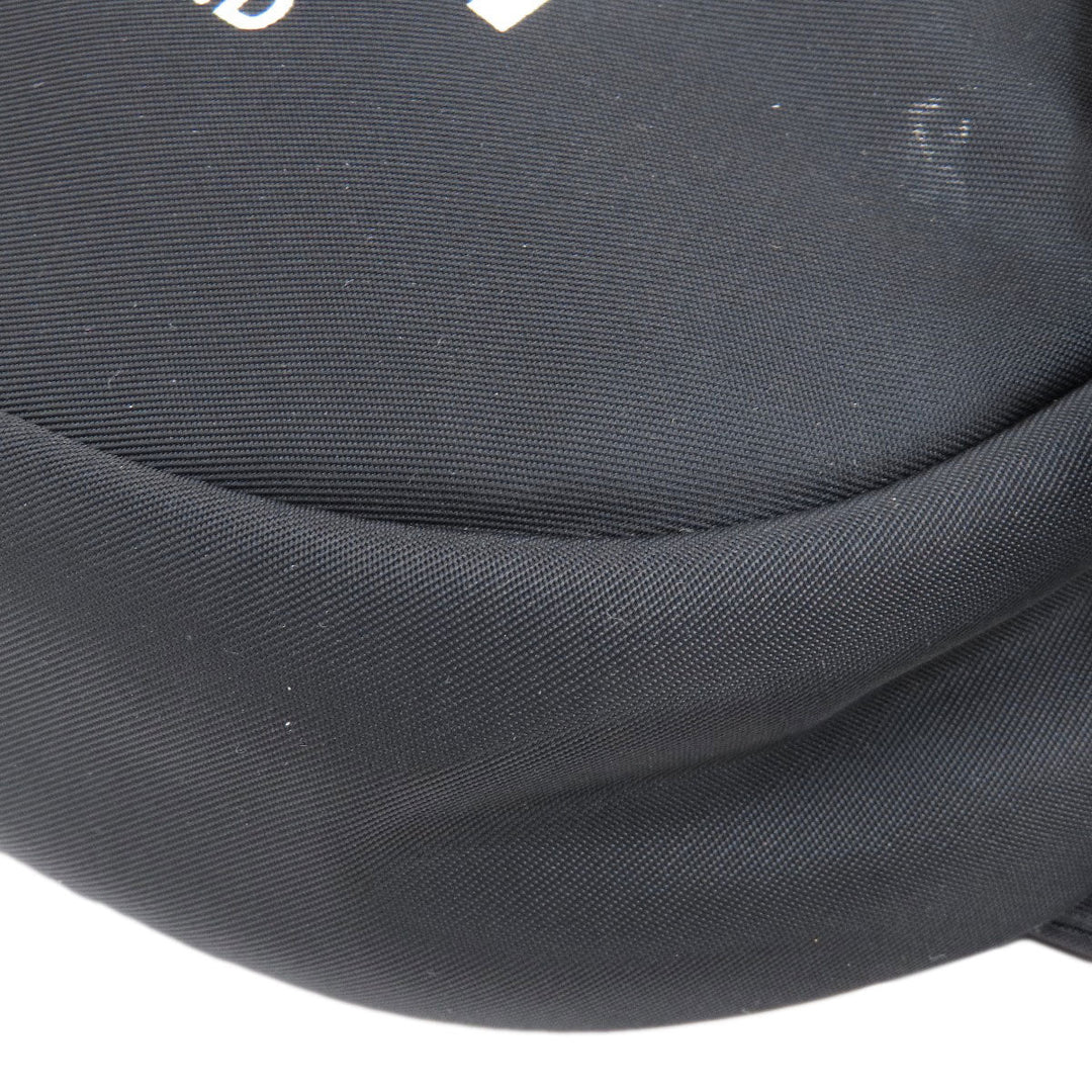 BURBERRY Hip bag Nylon black logo Women Used Authentic
