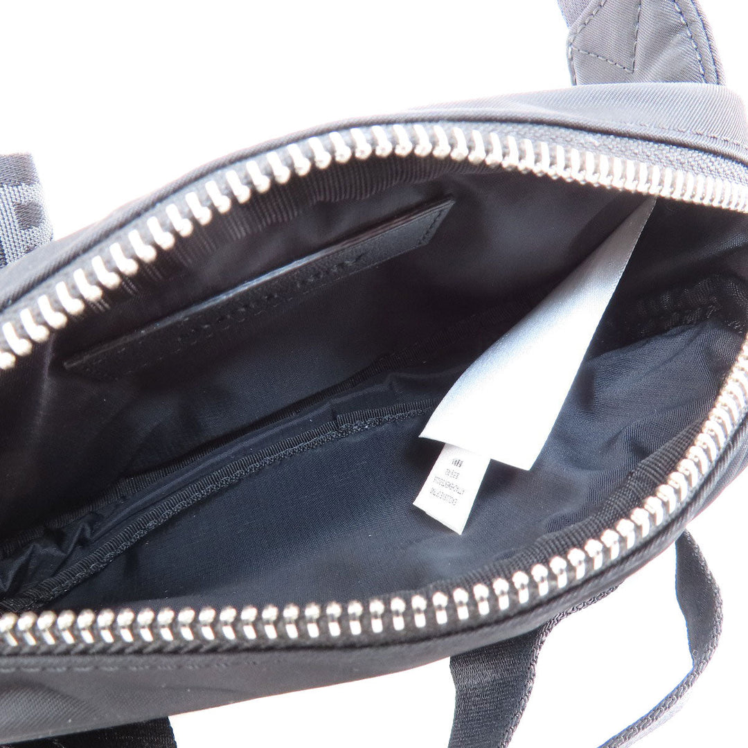 BURBERRY Hip bag Nylon black logo Women Used Authentic
