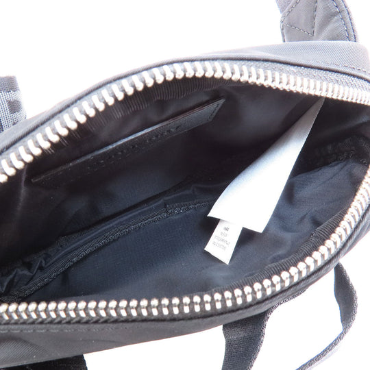 BURBERRY Hip bag Nylon black logo Women Used Authentic