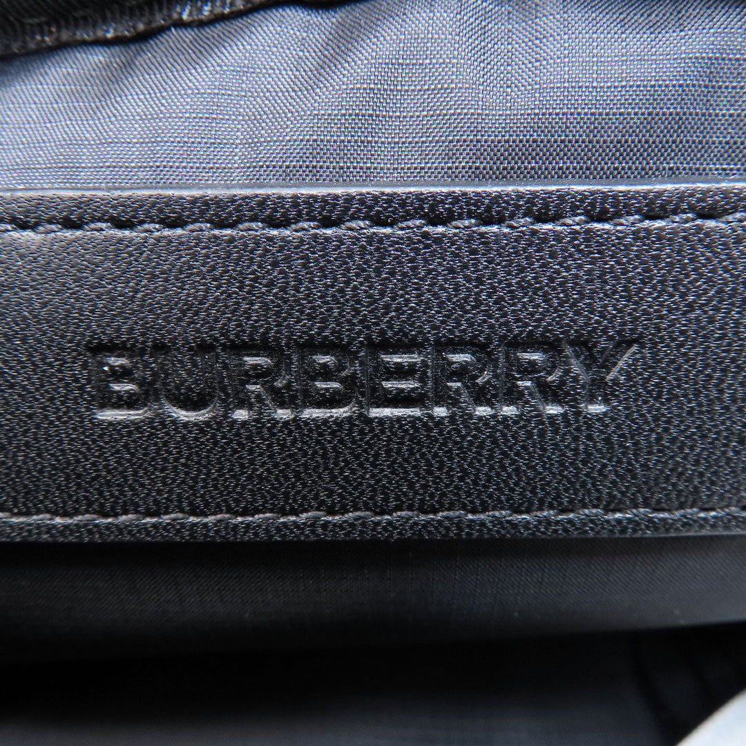 BURBERRY Hip bag Nylon black logo Women Used Authentic