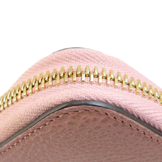 GUCCI Long Wallet Purse 449347 leather pink Interlocking G outlet Women Used Authentic