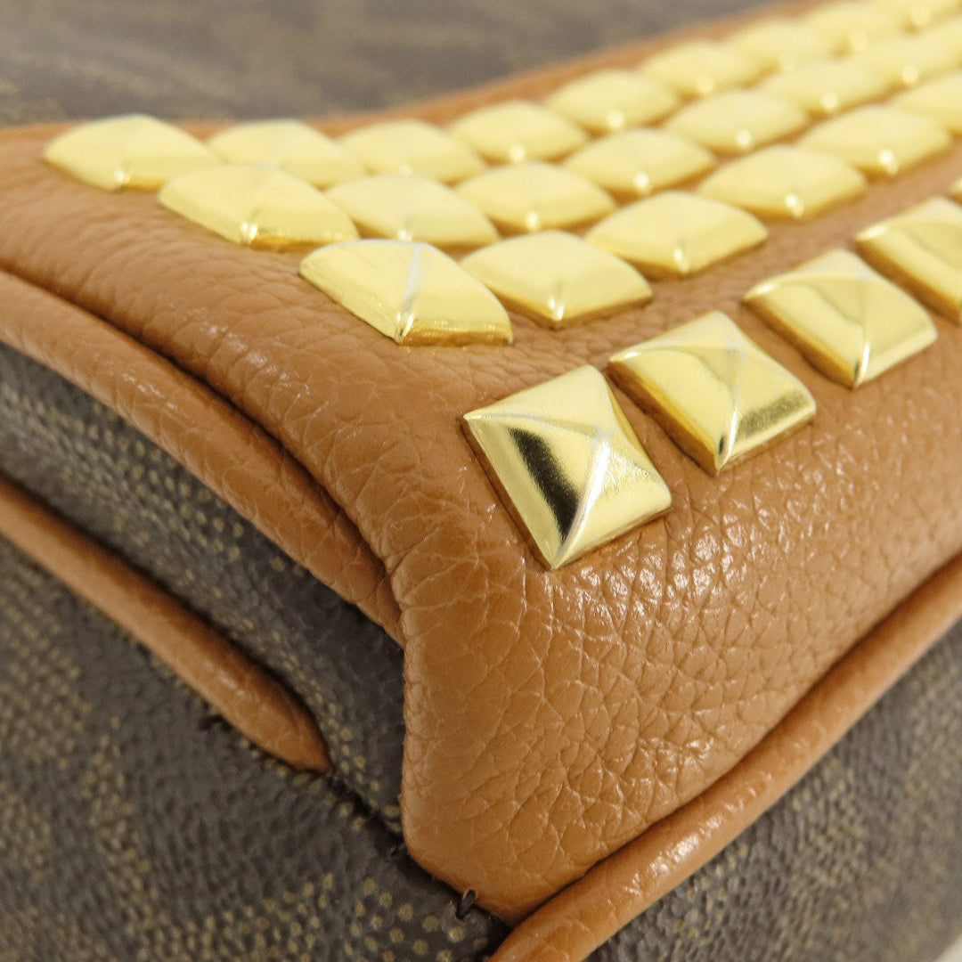 MICHAEL KORS Backpack PVC Brown MK signature Women Used Authentic