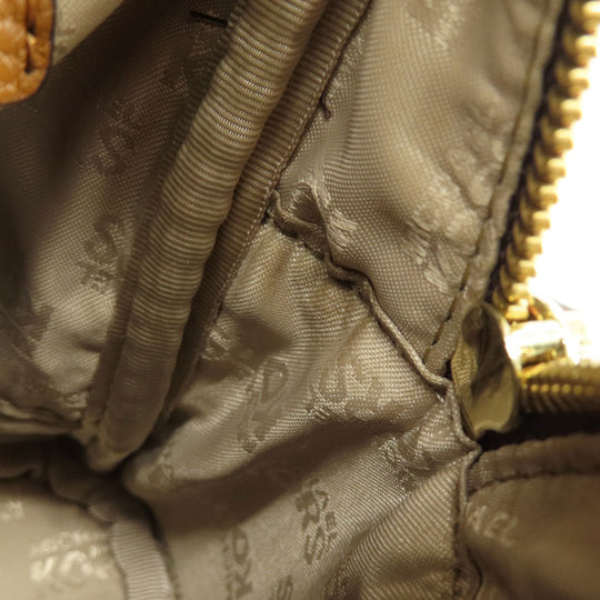 MICHAEL KORS Backpack PVC Brown MK signature Women Used Authentic