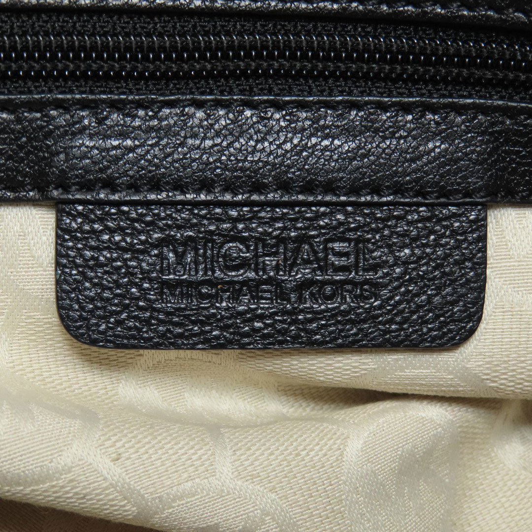 MICHAEL KORS Tote Bag leather black logo 2WAY Women Used Authentic
