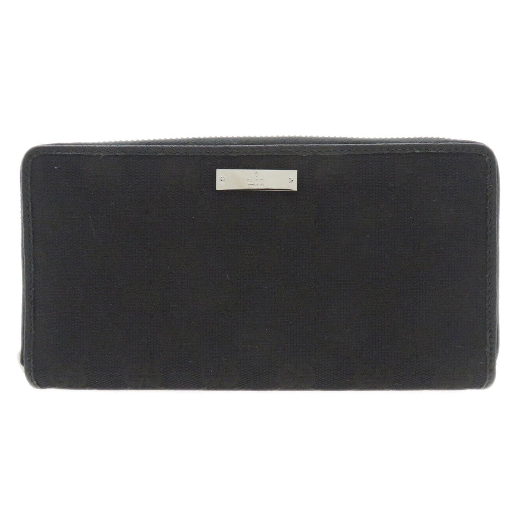 GUCCI Long Wallet Purse 307980 canvas black GG