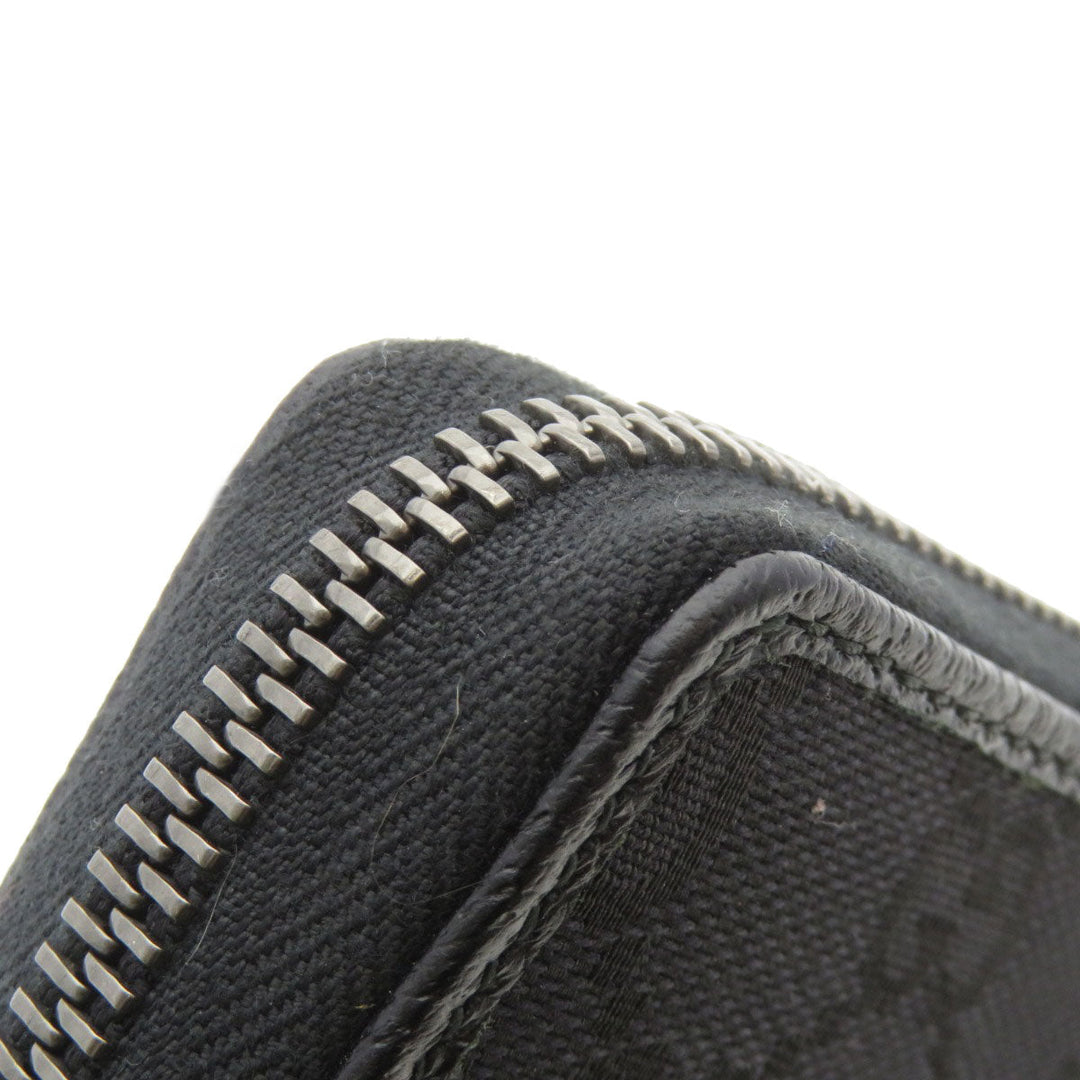 GUCCI Long Wallet Purse 307980 canvas black GG