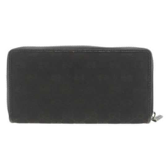 GUCCI Long Wallet Purse 307980 canvas black GG