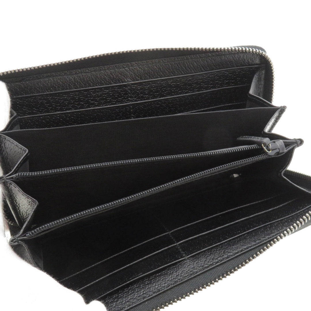 GUCCI Long Wallet Purse 307980 canvas black GG