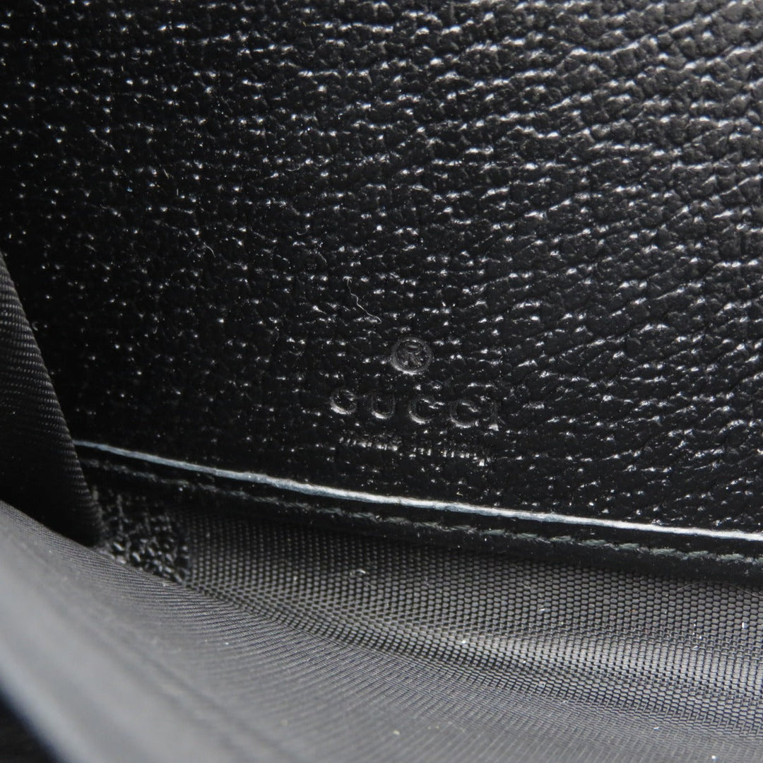 GUCCI Long Wallet Purse 307980 canvas black GG