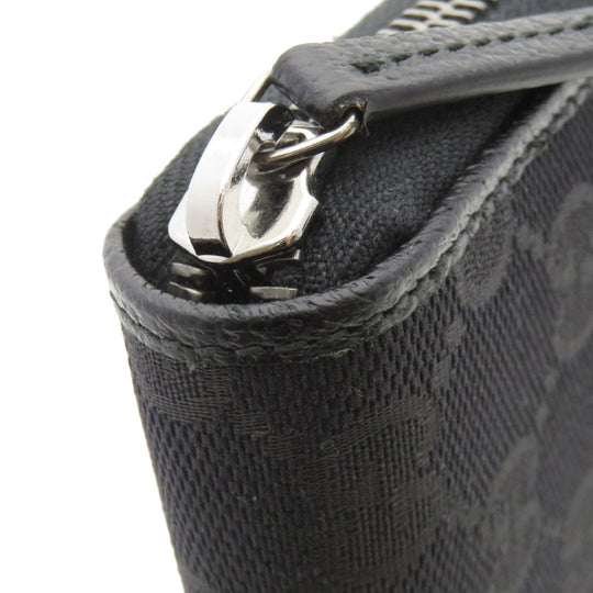 GUCCI Long Wallet Purse 307980 canvas black GG