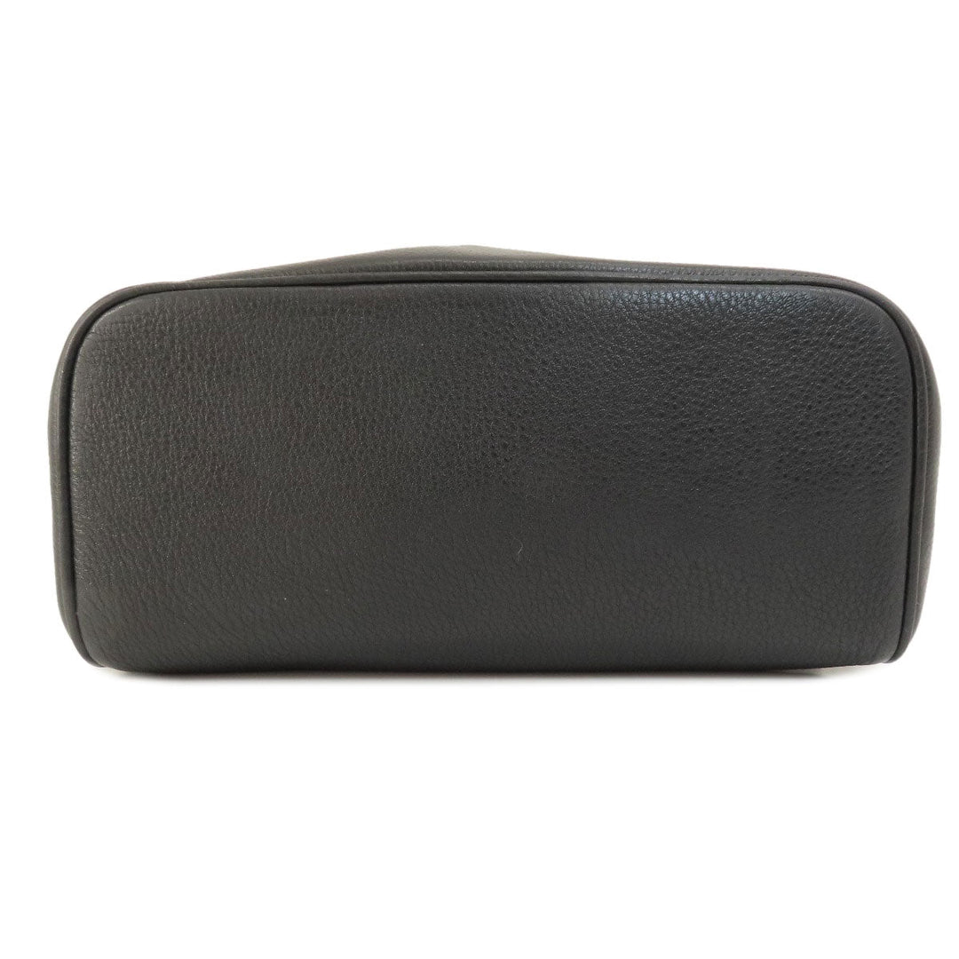 MICHAEL KORS Backpack leather black logoMetal Women Used Authentic