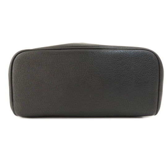 MICHAEL KORS Backpack leather black logoMetal Women Used Authentic