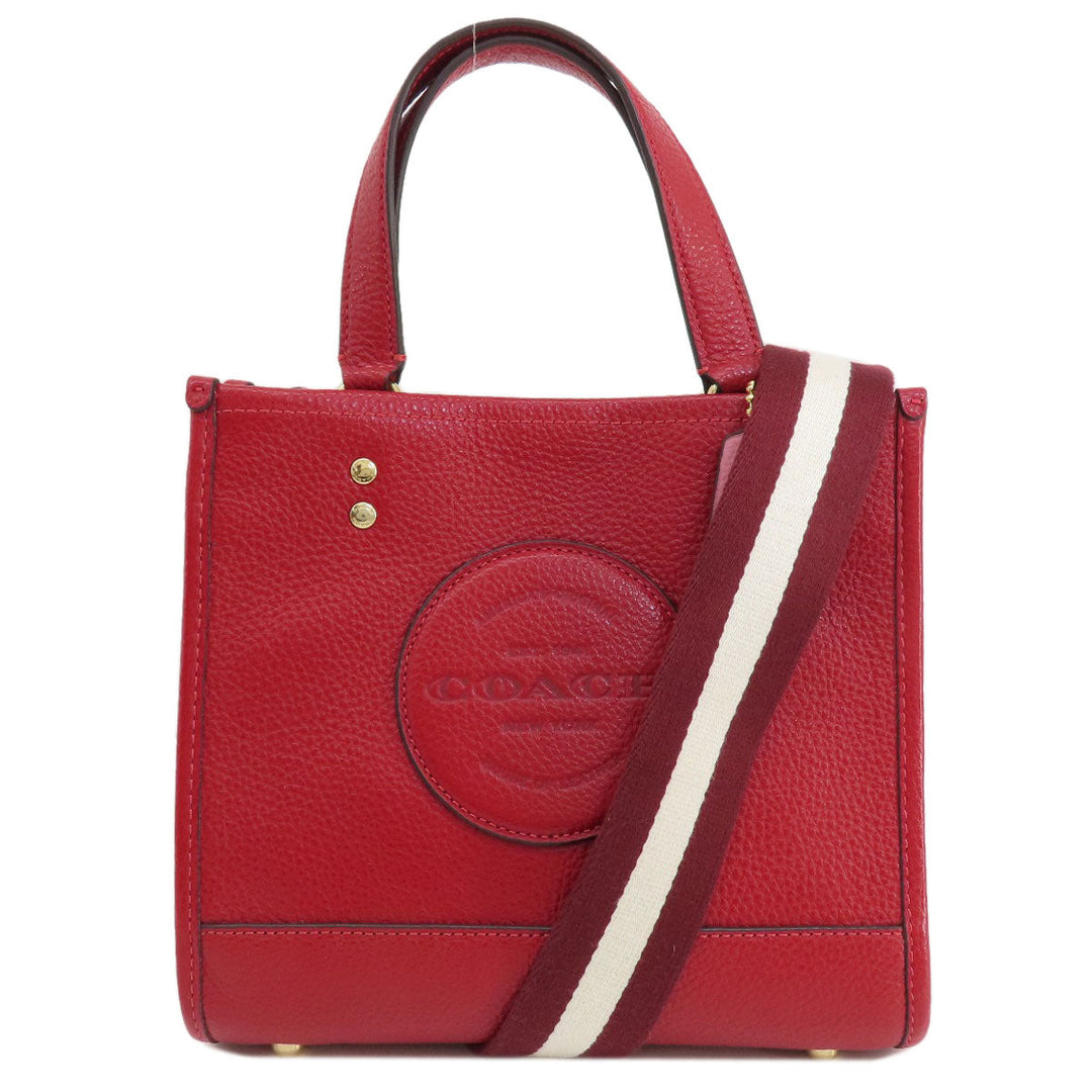 COACH Handbag C7683 leather Red Dempsey 22 2WAY Women Used Authentic