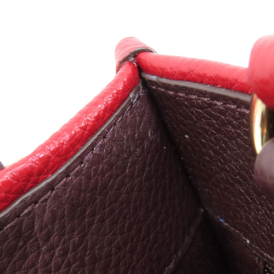 COACH Handbag C7683 leather Red Dempsey 22 2WAY Women Used Authentic