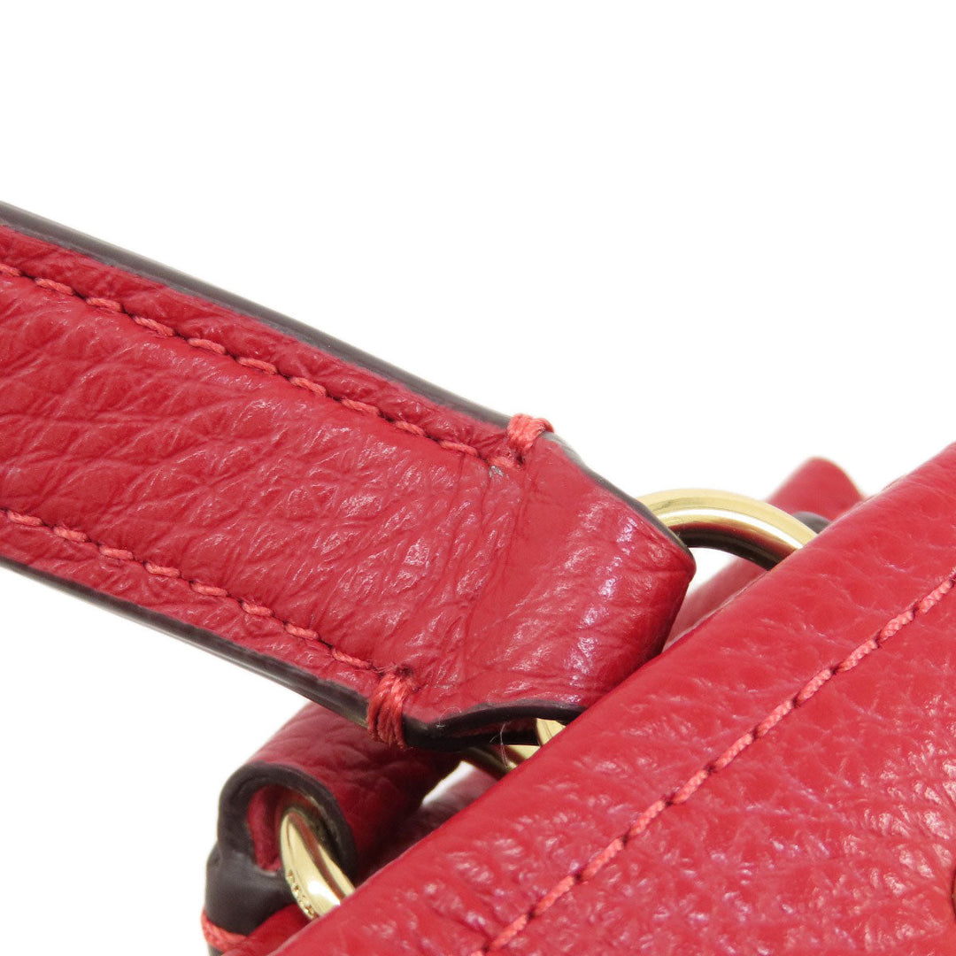 COACH Handbag C7683 leather Red Dempsey 22 2WAY Women Used Authentic