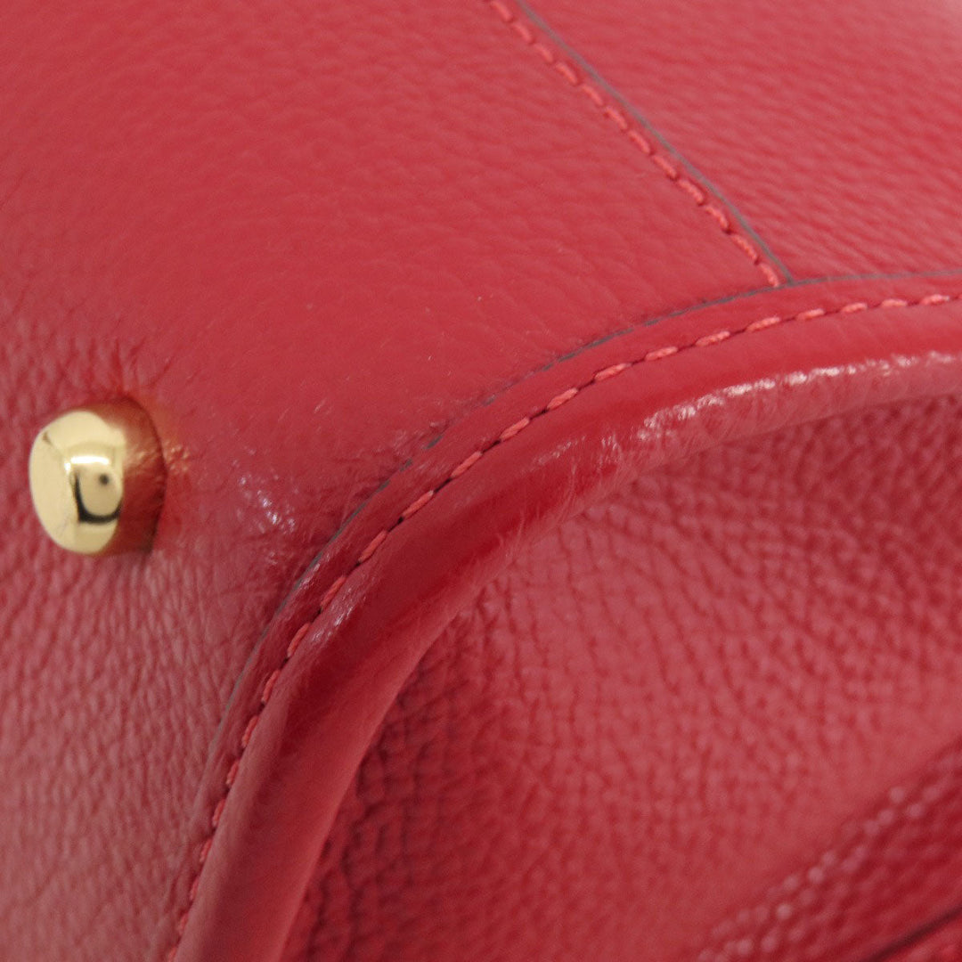 COACH Handbag C7683 leather Red Dempsey 22 2WAY Women Used Authentic