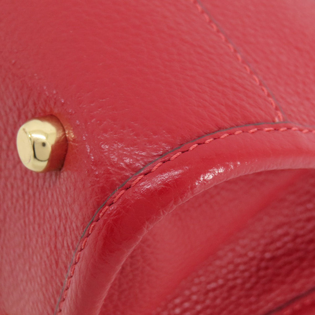 COACH Handbag C7683 leather Red Dempsey 22 2WAY Women Used Authentic