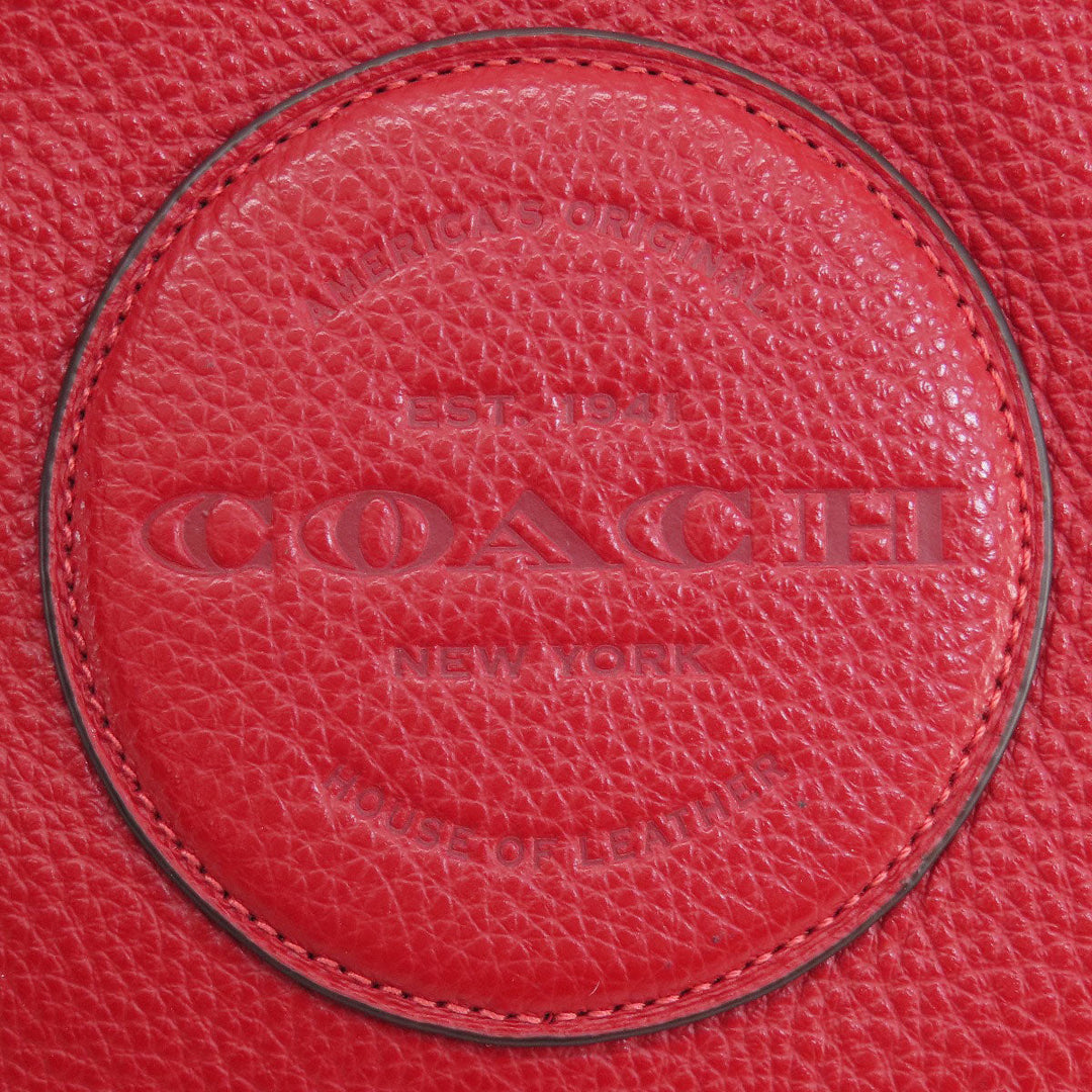COACH Handbag C7683 leather Red Dempsey 22 2WAY Women Used Authentic