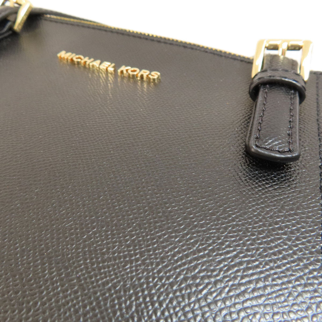 MICHAEL KORS Tote Bag PVC black logo Women Used Authentic