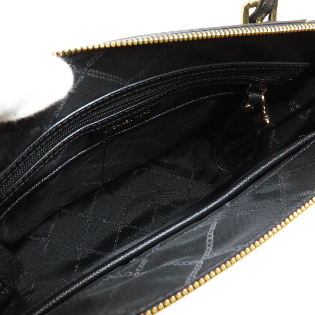MICHAEL KORS Tote Bag PVC black logo Women Used Authentic