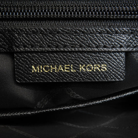 MICHAEL KORS Tote Bag PVC black logo Women Used Authentic