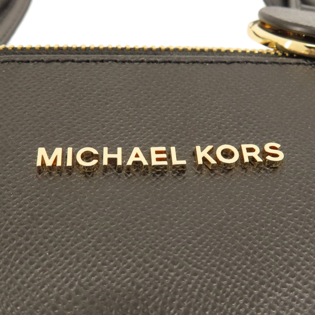 MICHAEL KORS Tote Bag PVC black logo Women Used Authentic