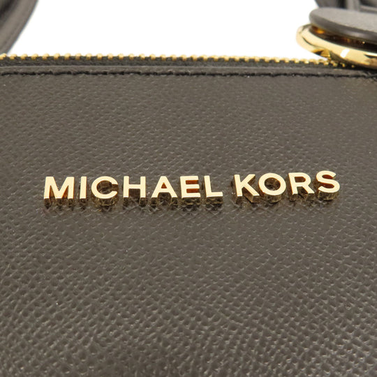 MICHAEL KORS Tote Bag PVC black logo Women Used Authentic