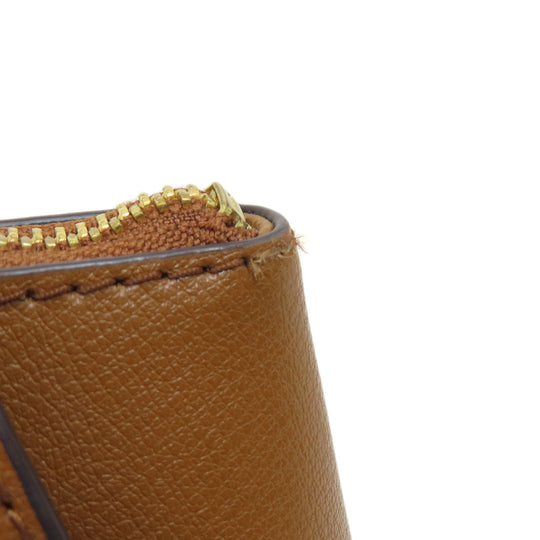 MICHAEL KORS Handbag leather Brown Flower motif studs 2WAY