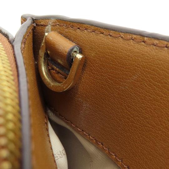 MICHAEL KORS Handbag leather Brown Flower motif studs 2WAY